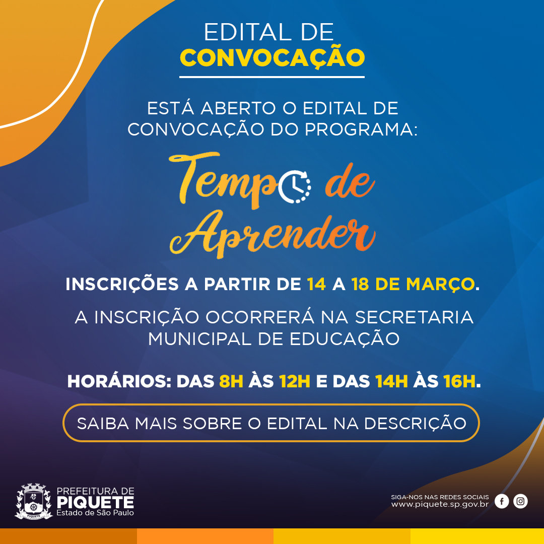 tempo de aprender