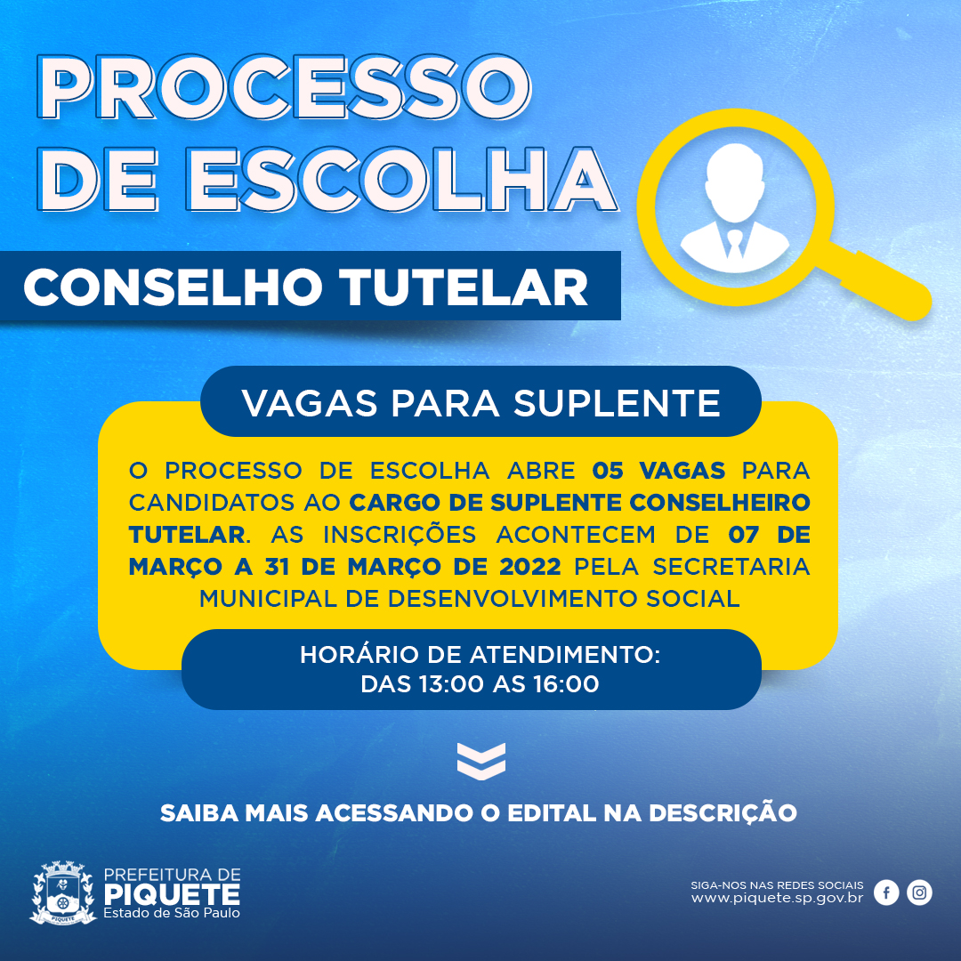 processo seletivo conselho tutelar